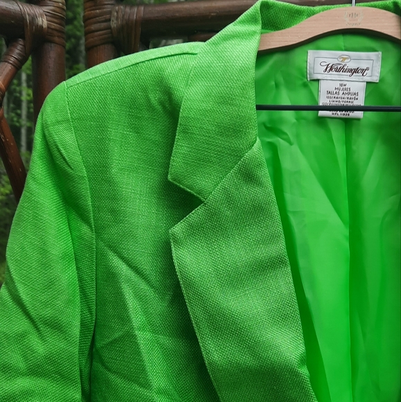 🆕️ Worthington Green Blazer Suit Jacket - Picture 3 of 7